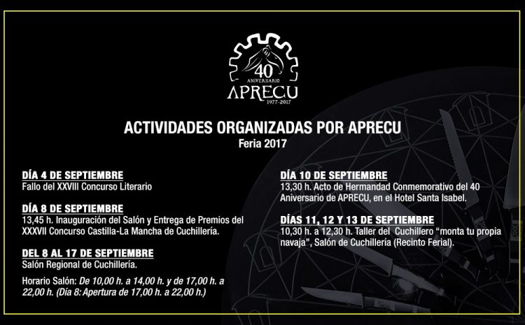  CARTEL DE ACTIVIDADES ORGANIZADAS POR APRECU, FERIA 2017
